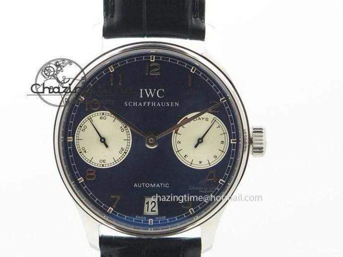 MIROTIME 1223 Effortless Portuguese IW544404 SS White Dial On Black Leather Strap A 7257